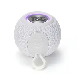 Бездротова колонка T&G TG-337 з Bluetooth RGB-підсвіткою та радіо Білий (TG-337O)