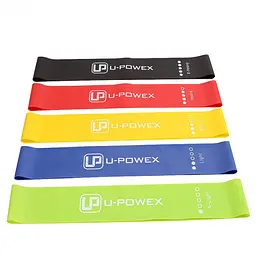 Комплект спортивних гумок для фітнесу йоги гумові стрічки U-POWEX набір 5 штук - мініатюра 20