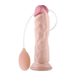 Фалоімітатор з еякуляцією LoveToy Soft Ejaculation 21.6 см тілесний - мініатюра 2