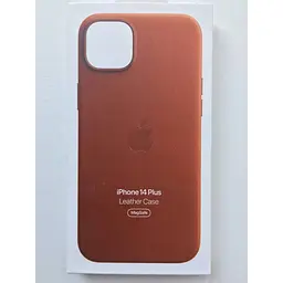 Оригінальний шкіряний чохол Apple Leather Case MagSafe для iPhone 14 Plus (6.7") Umber (MPPD3ZE/A) - мініатюра 2