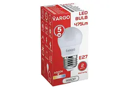 Лампа світлодіодна VARGO 5W E27 G45 4000K 220V (V-110537) - мініатюра 2