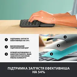 Клавіатура Logitech K860 ERGO Graphite (920-010108) - мініатюра 4