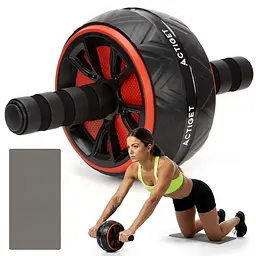 Ролик (гімнастичне колесо) для преса Actiget Ab Wheel ACT0111 Black/Red - мініатюра 2
