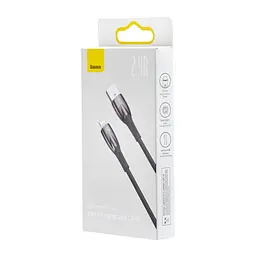 Кабель Baseus Glimmer Series Fast Charging Data Cable USB to Lightning 2.4A 1m Black - мініатюра 2