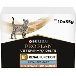 Вологий корм для кішок Purina Pro Plan Veterinary Diets NF Renal Function Advanced Care При патології нирок З лососем 10 x 85 г (7613287873699)
