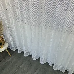 Жакардовий тюль "Геометрія" білий 400х270, тасьма ALBO pbe0052350 - мініатюра 7