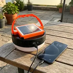Кемпінговий ліхтар Bailong UFO2022-150 на сонячній батареї, з функцією Power Bank - мініатюра 2