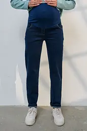 Джинси для вагітних Mom Fit для майбутніх мам з регульованим поясом L (48) Leyton Юла Мама синій - мініатюра 9