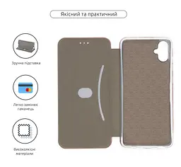 Чехол-книжка для Samsung Galaxy A05 (A055), G-Case, бордовый, кожаный чехол-книга из экокожи (PU) и TPU, с магнитом, с подставкой и вместительным кардхолдером, противоударный, защита всего корпуса, ArmorStandart (ARM71914) - мініатюра 3