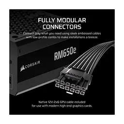 Блок живлення Corsair 650W RM650e (CP-9020302-EU) - мініатюра 7