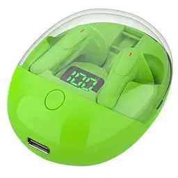 Навушники бездротові блютуз TWS Pro One з боксом для заряджання Green (16507)
