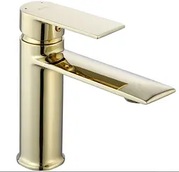 Змішувач для умивальника Rea Veneta gold низька (REA-B6417) - мініатюра 3