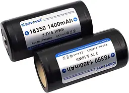 Акумулятор 18350 Keeppower P1835C3 1400 mAh (Чорний) - мініатюра 2