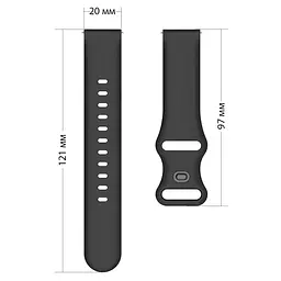 Силіконовий ремінець на смарт-годинник Samsung Galaxy Watch 5 - бежево-рожевий розмір L 20мм Watch (WB805754) - мініатюра 2