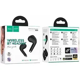 Навушники Hoco EQ1 Music Guide True Wireless BT 5.3 чорні 6931474798497 - мініатюра 3