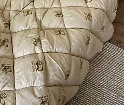 Ковдра полуторна стьобана зимова зі штучної вовни Leri Max Pur Wool 21472 150х210 см коричнева