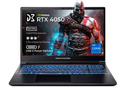 Ноутбук Dream Machines RG4050-16 16FHD+ IPS, Intel i7-14700HX, 32GB, F1TB, NVD4050-6, DOS, чорний (RG4050-16UA36)