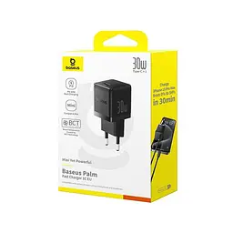 Адаптер мережевий Baseus Palm Fast Charger |1Type-C, 30W/3A, PD/QC| - мініатюра 2