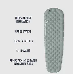 Килимок надувний Sea to Summit Ether Light XR Insulated ASC Mat, Regular Сірий - мініатюра 5