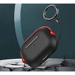 Силіконовий чохол Primo Headphone для AirPods Pro 2 Black/Red - мініатюра 4