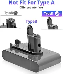 Акумулятор DSANKE 4000 мА·год типу B для Dyson DC34 Змінний акумулятор Акумулятор 22,2 В DC31 DC35 DC45 917083 - мініатюра 5
