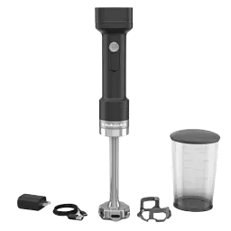 Блендер KitchenAid Go 5KHBRV71BM 12V занурювальний бездротовий зі знімною батареєю, з акумулятором, матовий чорний