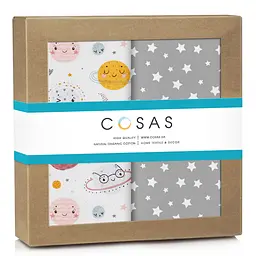 Пелюшки багаторазові Cosas дитячі Space CS1 2 шт., 80х100 см, білі
