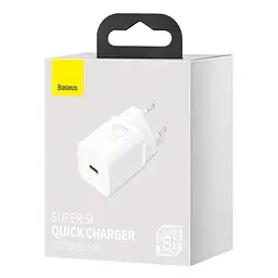 Зарядний пристрій Baseus Super Si швидке заряджання 1xUSB-C білий (CCSP020102) - мініатюра 5
