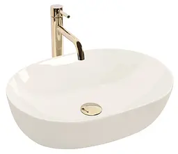 Умивальник Rea Lisa накладний 49x35 см ecru shiny REA-U4591