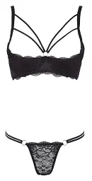 Комплект білизни Cottelli Lingerie Shelf Bra Lace, 75B/S (чорний) - мініатюра 7