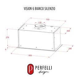 Витяжка повновбудована PERFELLI DESIGN VISION 6 BIANCO SILENZIO - мініатюра 17