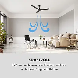 Стельовий вентилятор Klarstein Spin Doctor Ø 122 см 9963 м³/год 56 Вт (10028296) - мініатюра 5