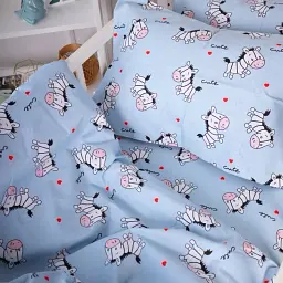 Підковдра MirSon 20-0037 Cute blue zebra бязь 110х140 см (2200010270563) - мініатюра 3