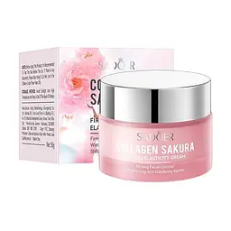 Крем Sadoer для обличчя з сакурою Collagen Sakura Firming Elasticity Cream 50 мл - мініатюра 2