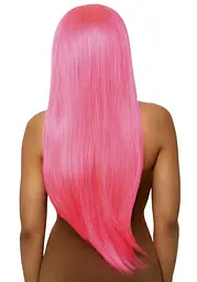 Перука Leg Avenue Long straight center part wig neon 33″ pink - мініатюра 2