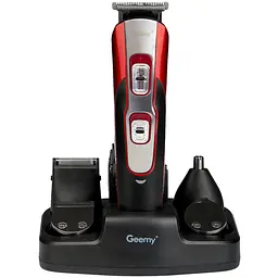Машинка для стрижки волосся Geemy GM-592, чоловічий триммер 10в1, акумуляторний, чорний