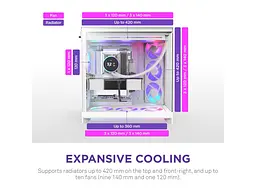 Корпус NZXT H9 Flow RGB White (CM-H92FW-R1) - мініатюра 5