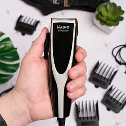 Професійна дротова машинка Magio MG-184 для стриження волосся з накидкою і насадками - мініатюра 6