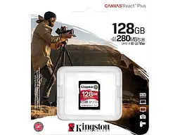 Карта памяти Kingston Canvas React Plus SDXC Class 10 UHS-II U3 ​​128 GB (SDR2V6/128GB) - миниатюра 3