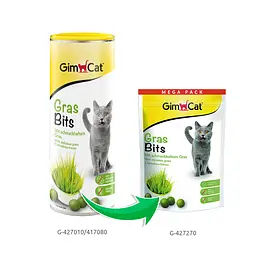 Вітамінізовані таблетки для котів GimCat Gras Bits трав'яні кульки, пакетик, 425 г - мініатюра 7