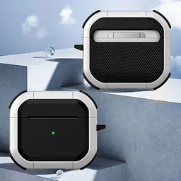 Футляр протиударний Black ed. для навушників Airpods 4 White - мініатюра 2