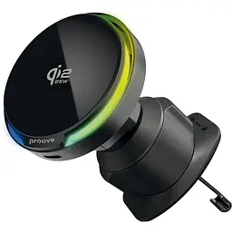 Автомобільний тримач з Бездротовим ЗП Proove Spark Qi2.2 25W