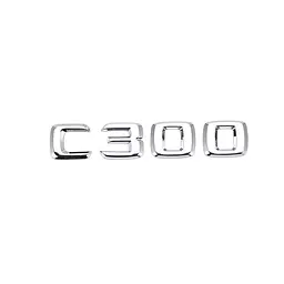 Емблема напис C300 для Mercedes-Benz C-Class хром 135х23 мм пластик (на скотчі)