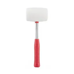 Киянка INTERTOOL HT-0235, біла гумова головка 80 мм, металева ручка, вага 680 г - мініатюра 5
