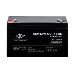 Акумулятор AGM LPM 6V - 12 Ah - мініатюра 2