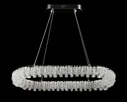 Сучасна підвісна кришталева люстра L33038/800x380/1 LED (CH) - хром, 120 Вт, діаметр 80 см, від 17 до 25 м2