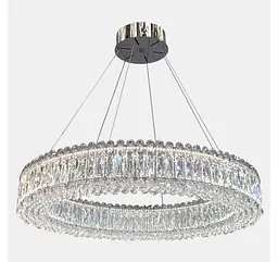 Велика підвісна світлодіодна кришталева кільцева люстра Artlight 551/800CH діаметром 78,5 см з трьома режимами освітлення - мініатюра 4