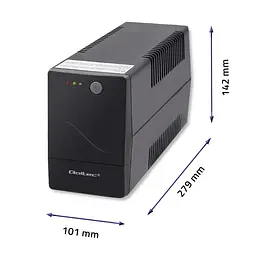 Джерело безперебійного живлення з симульованою синусоїдою Qoltec QLT650 360W 650VA, AVR, 2xSchuko, 1x12V 7Ah - мініатюра 5