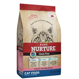 Сухий корм для котів Pure Nurture Grain Free Salmon with Peas All Lifestages Cats Беззерновий холістик з лососем 8 кг