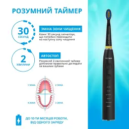 Електрична зубна щітка Pecham Travel PC-085 Black - мініатюра 8